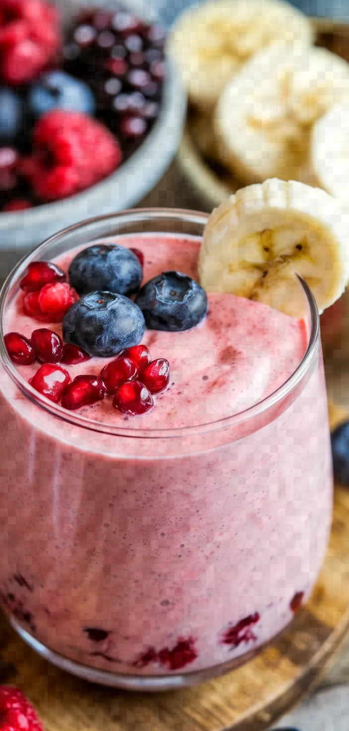 Ingredients photo for Berry Pomegranate Smoothie Recipe