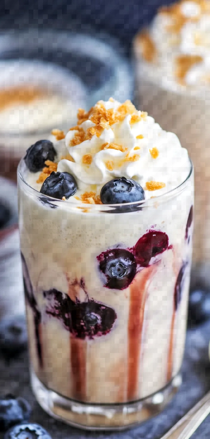 Ingredients photo for Blueberry Cheesecake Milkshake Recipe