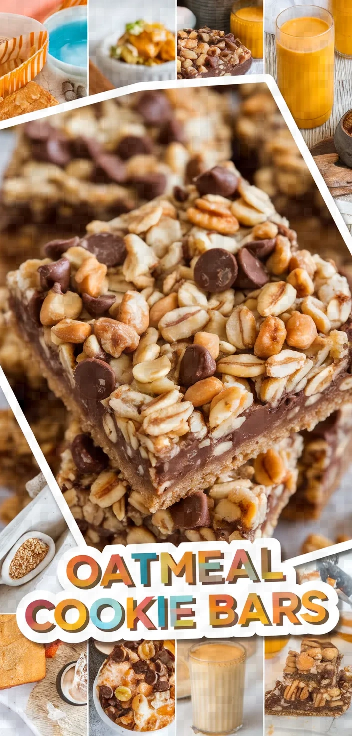 A photo of Chewy Oatmeal Cookie Granola Bars Recipe
