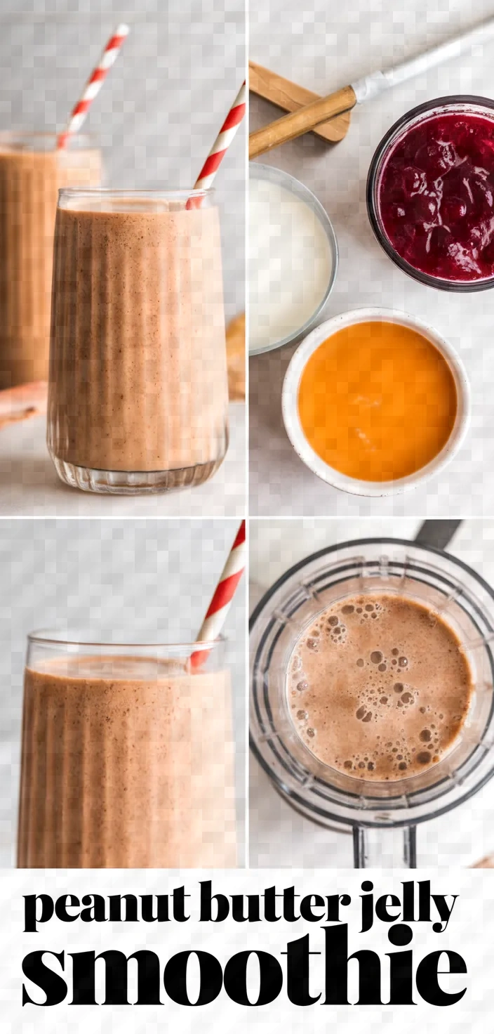 A photo of Peanut Butter Jelly Smoothie Recipe