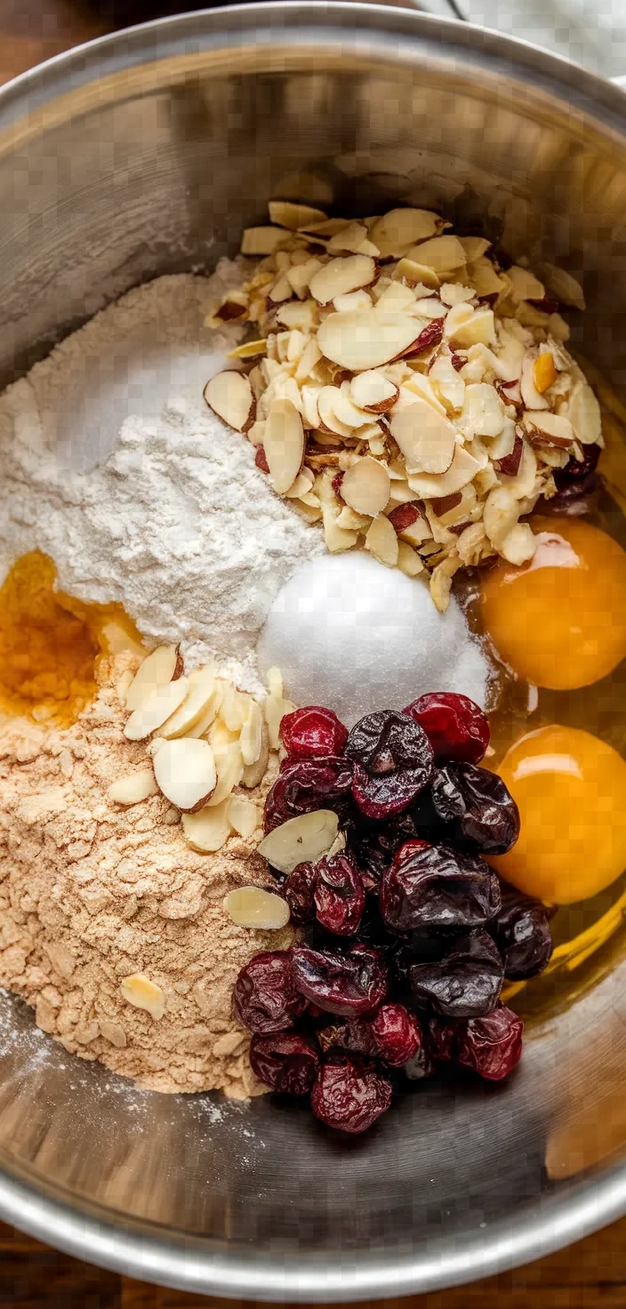Ingredients photo for Cranberry Almond Bars Recipe