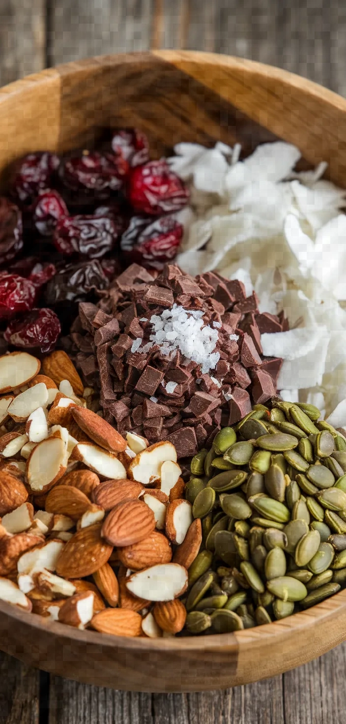Ingredients photo for Dark Chocolate Fruit Nut Clusters Recipe
