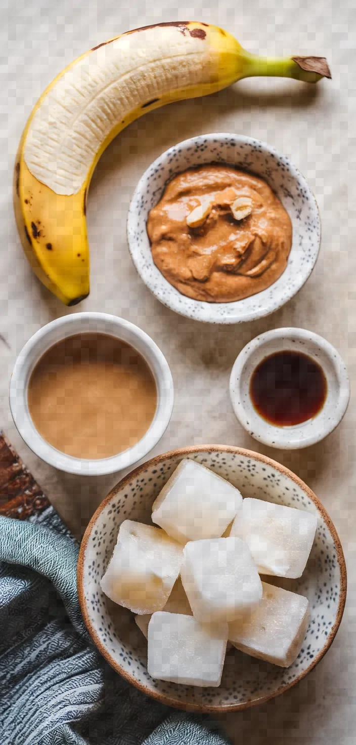 Ingredients photo for Peanut Butter Banana Smoothie Recipe