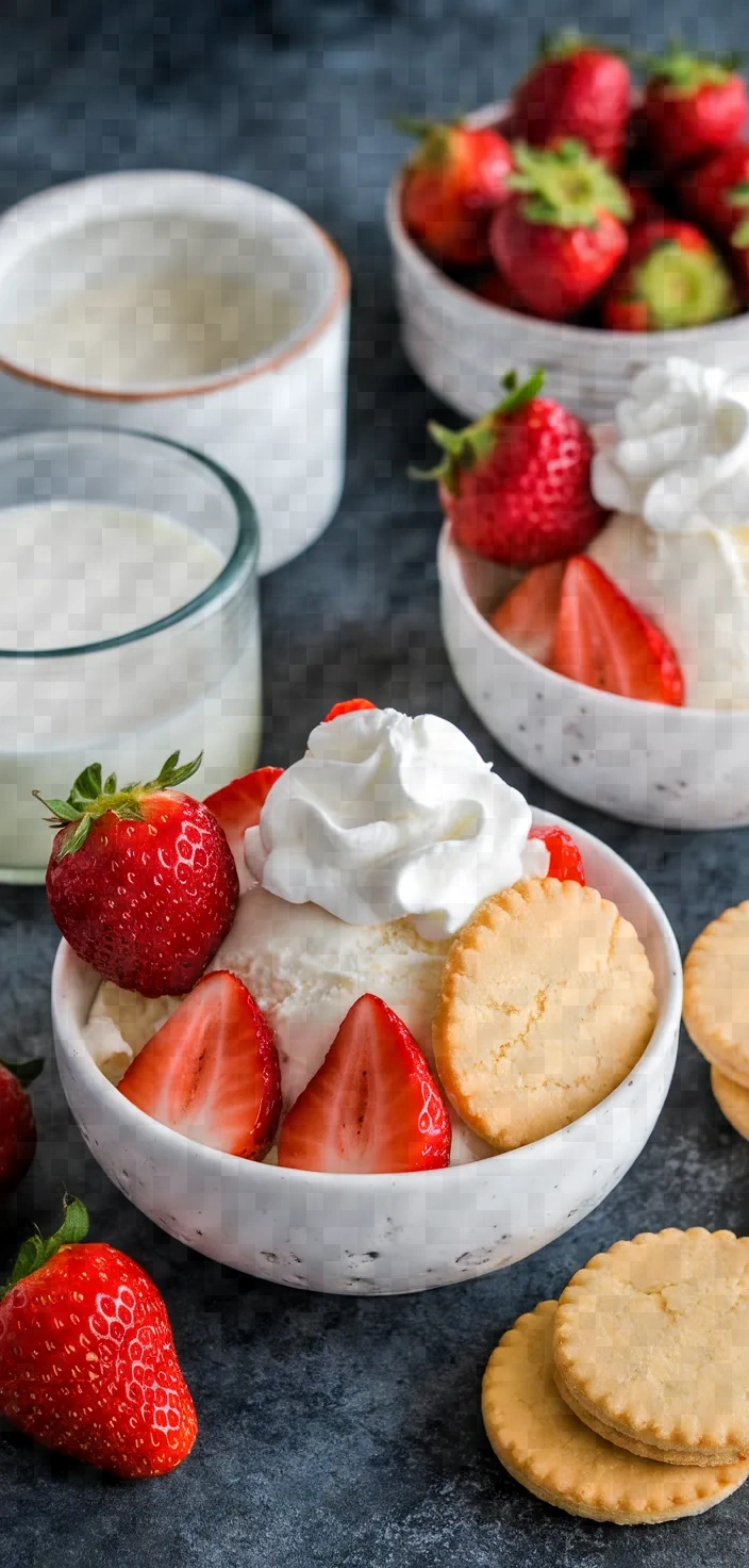 Ingredients photo for Strawberry Shortcake Milkshake Recipe