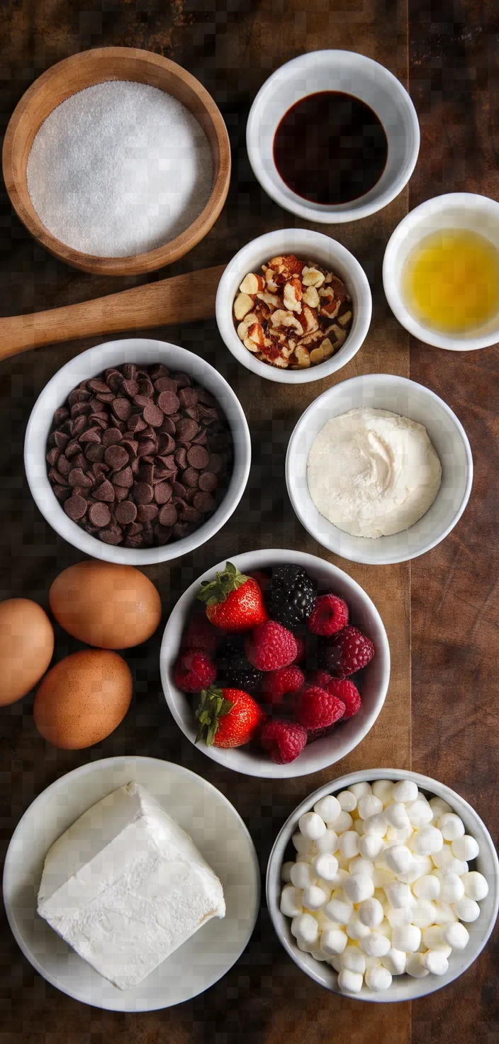 Ingredients photo for Brownie Pizza Recipe