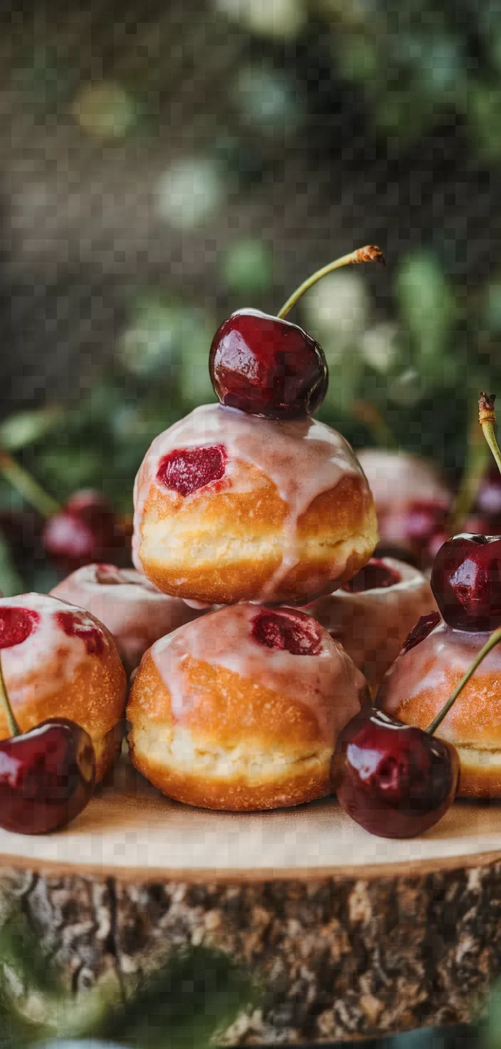 Cherry Doughnut Holes Recipe