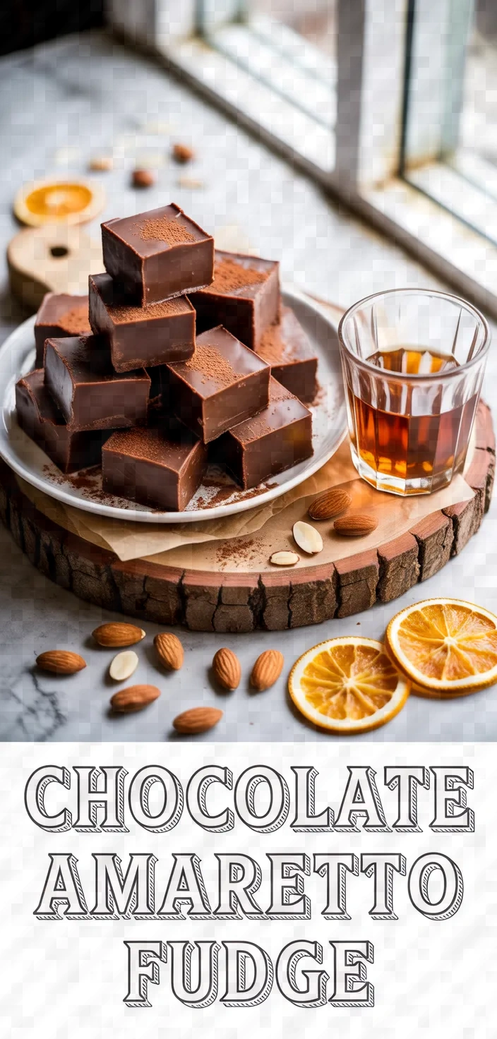 A photo of Chocolate Amaretto Fudge Recipe