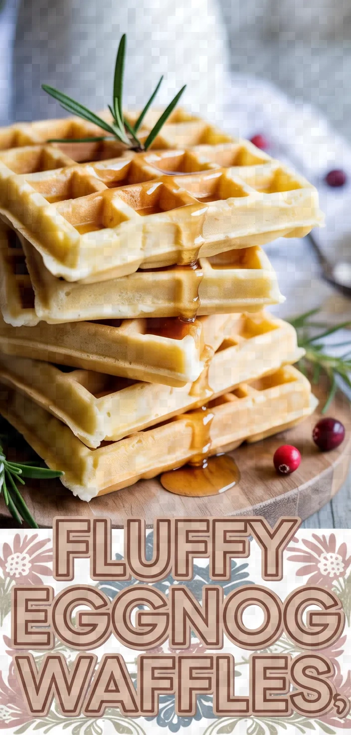 A photo of Fluffy Eggnog Waffles Recipe