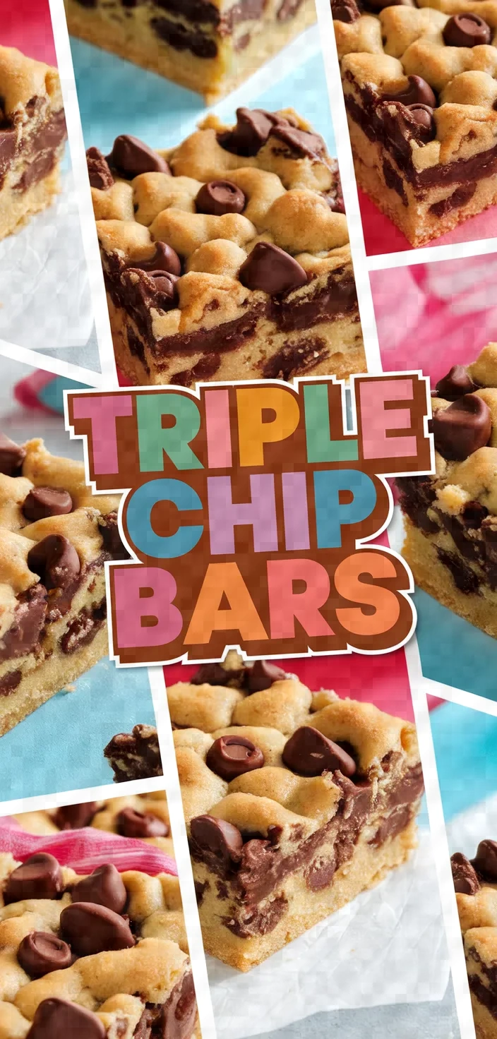 A photo of Triple Chip Cookie Bars Recipe
