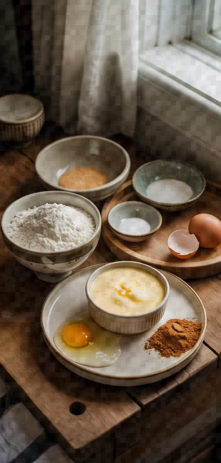 Ingredients photo for Fluffy Eggnog Waffles Recipe