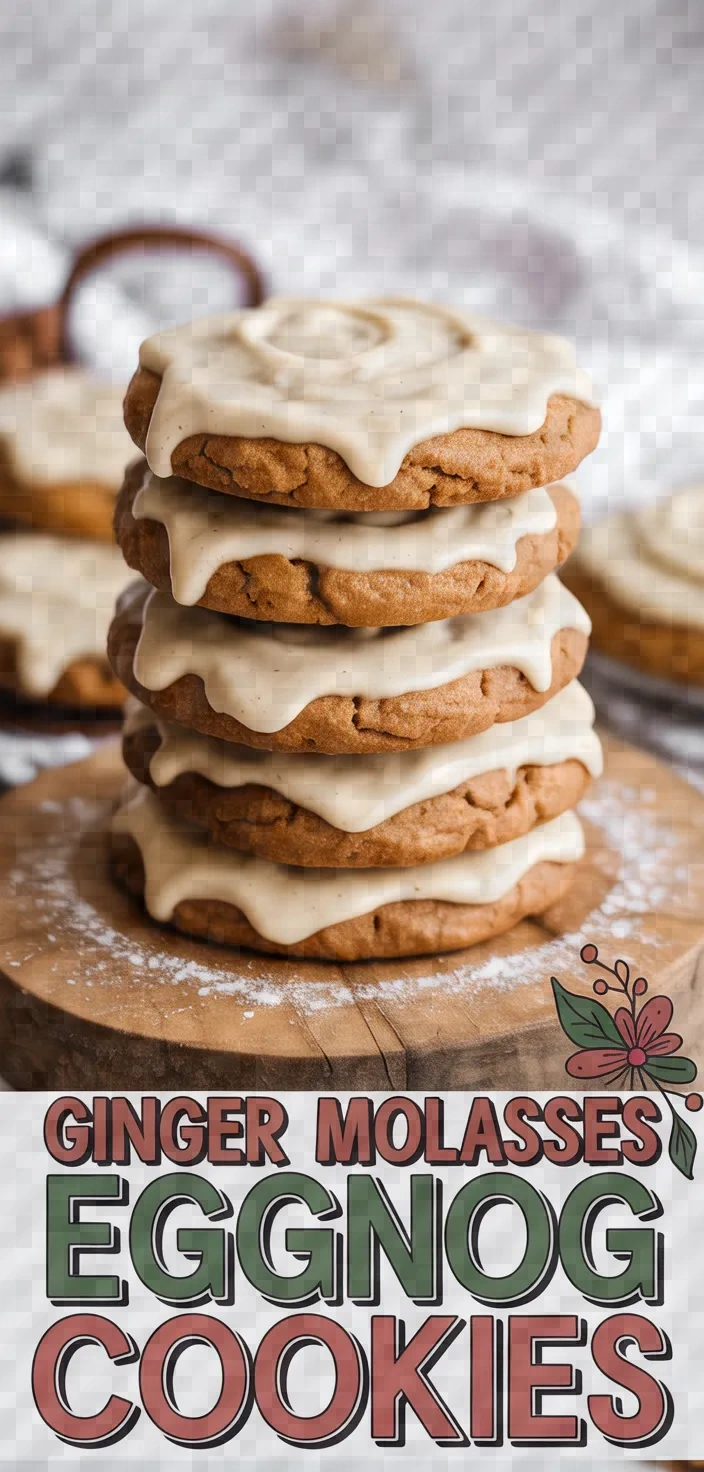 A photo of Ginger Molasses Sandwich Cookies With Eggnog Frosting Recipe