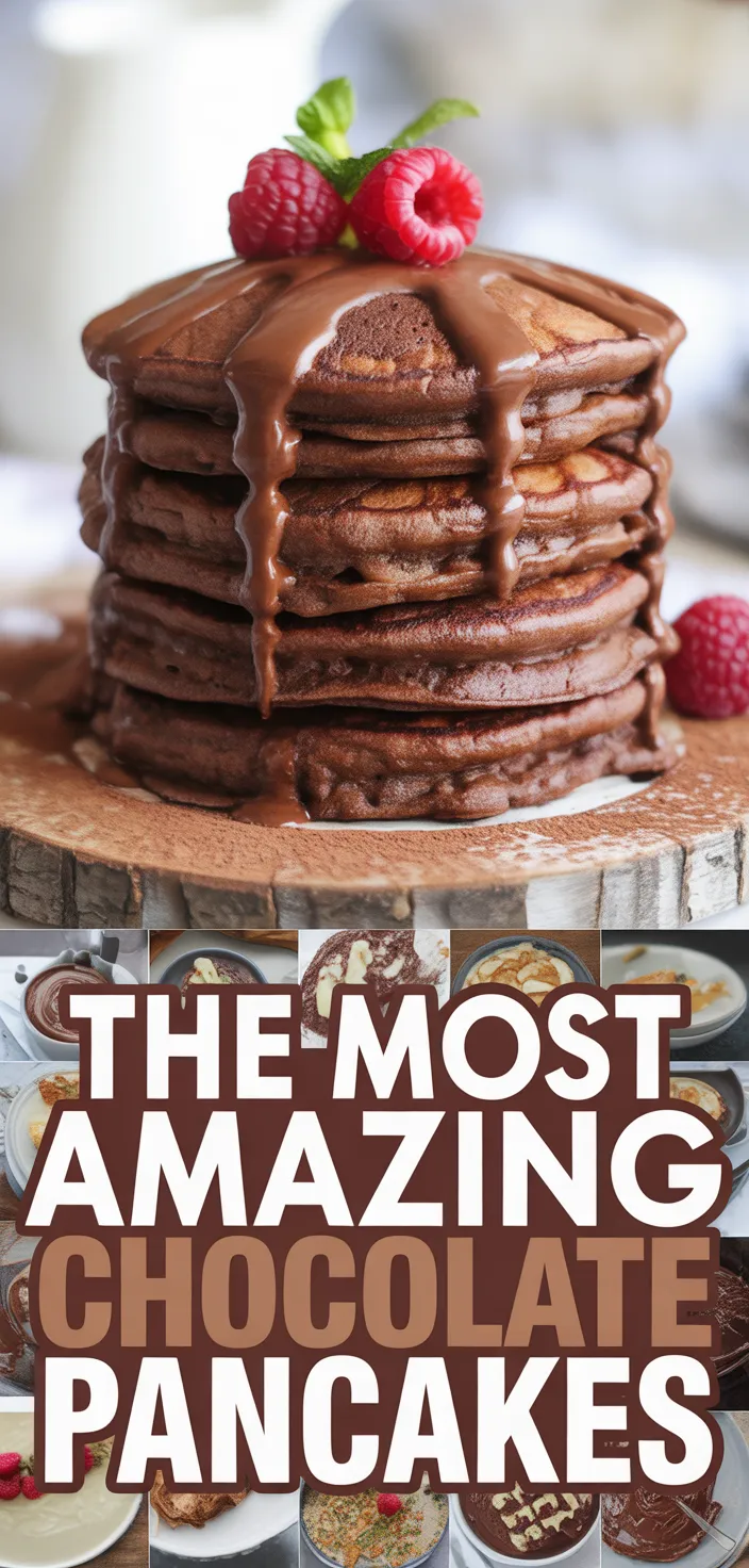 A photo of The Most Amazing Chocolate Pancakes Recipe