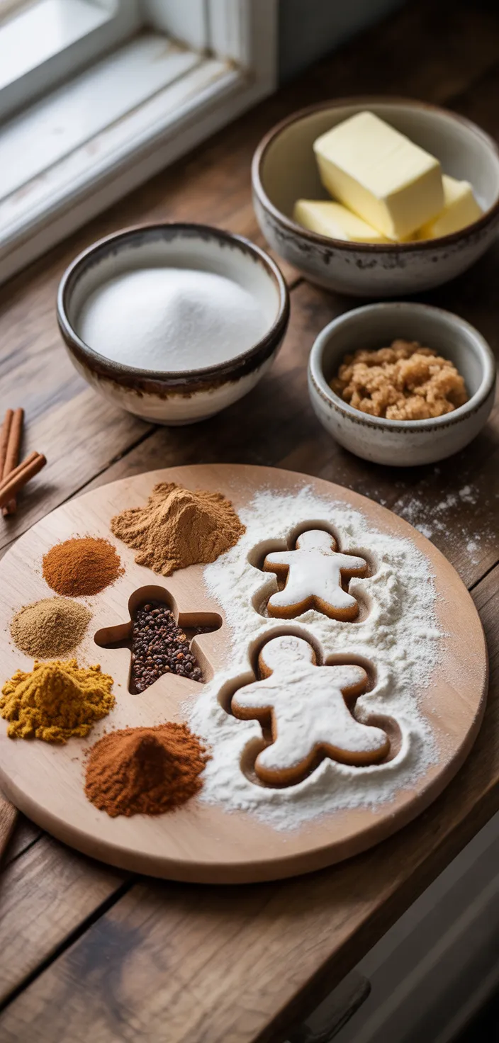 Ingredients photo for Soft & Chewy Gingerbread Men Cookies Recipe